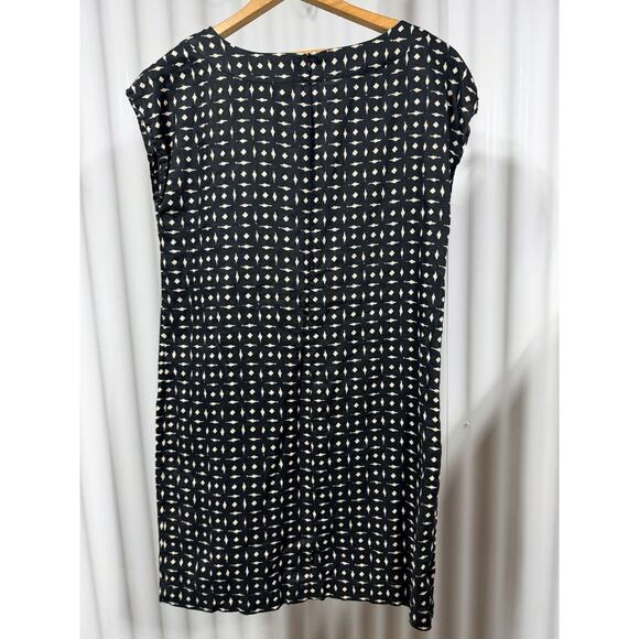 J. Jill Love Linen Sm. Missy Dress B/W Diamond Print 100 Percent Linen Shift - Picture 7 of 9